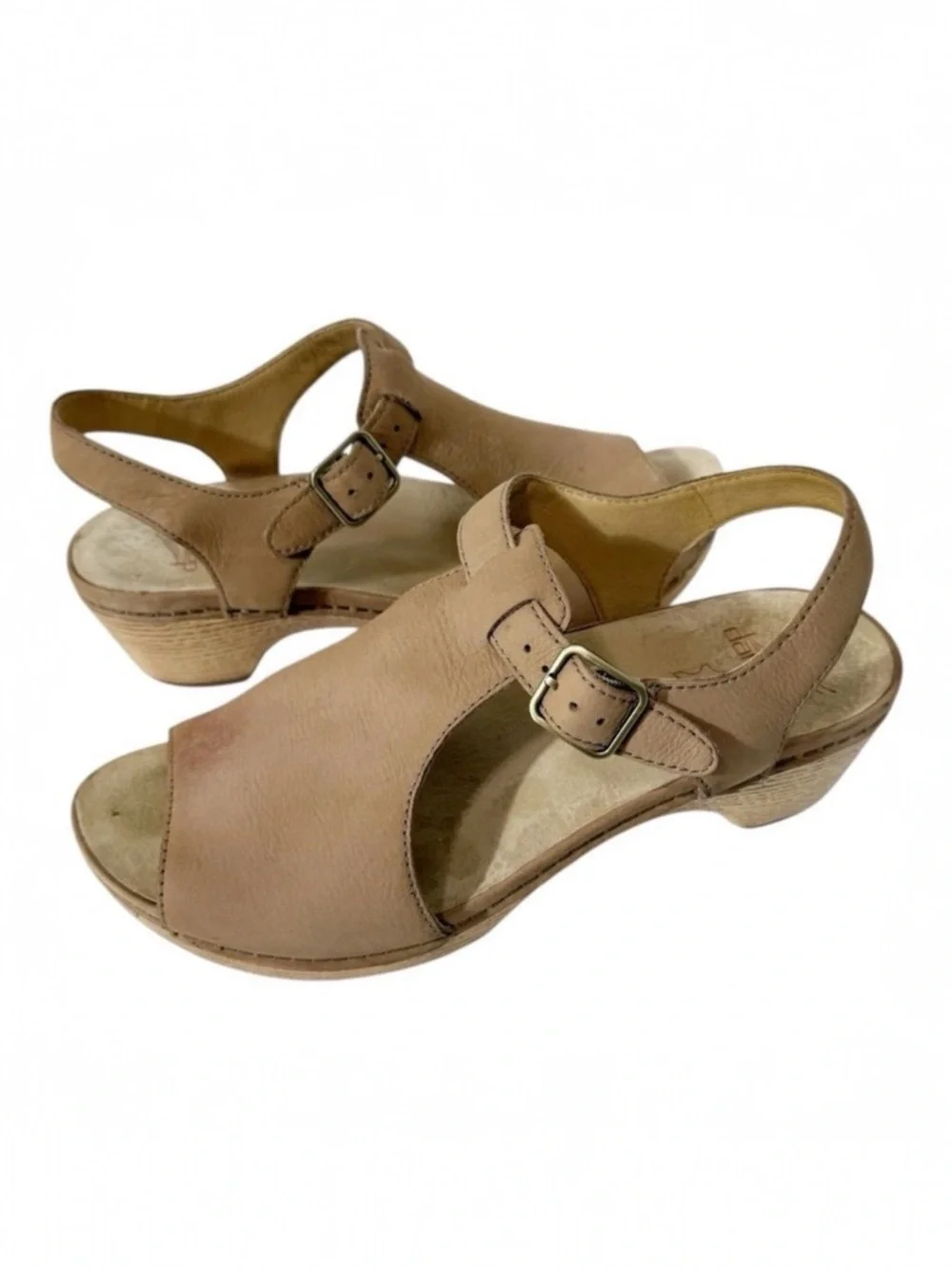 Dansko Womens Laverne Sand Milled Nubuck Suede Sandals Size 9.5-10‎